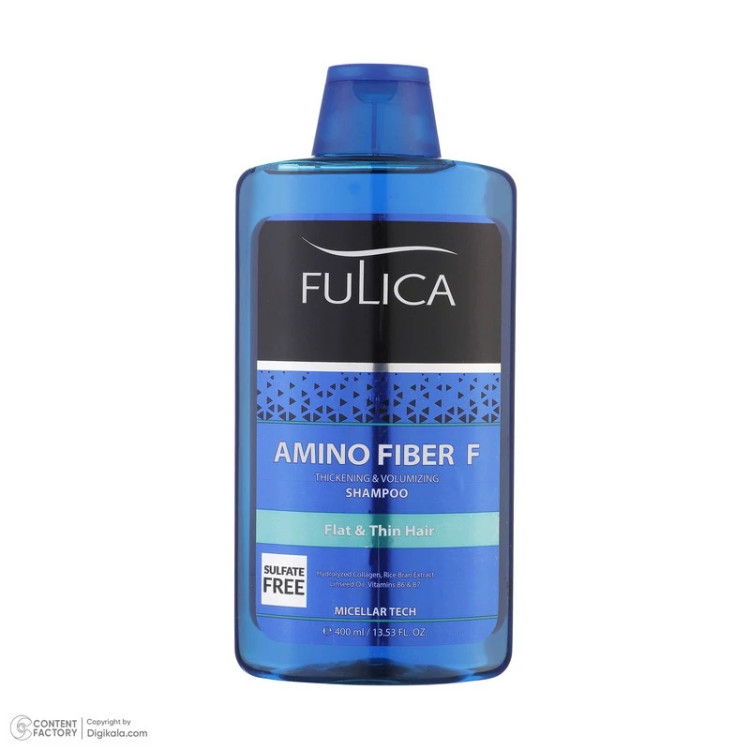 شامپو تقویتکننده مو فولیکا مدل Amino Fiber مناسب موهای نازک حجم 400 میلیلیتر