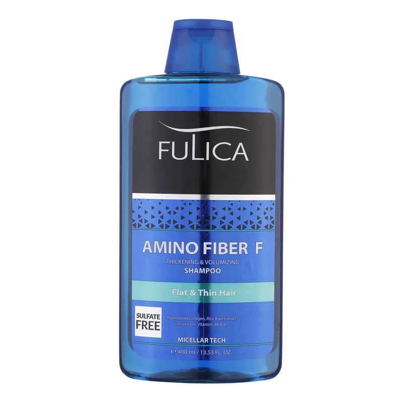 شامپو تقویت‌کننده مو فولیکا مدل Amino Fiber مناسب موهای نازک حجم 400 میلی‌لیتر