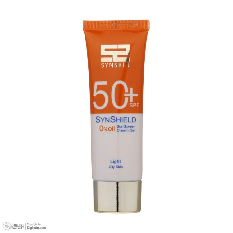 کرم ضد آفتاب رنگی ساین اسکین، SPF 50، مدل Syn Shield، مناسب پوستهای آکنهدار و چرب با حجم 50 میلیلیتر، ضد آب، مرطوبک
