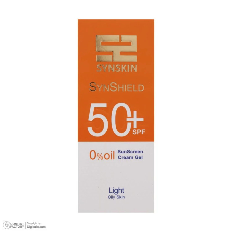 کرم ضد آفتاب رنگی ساین اسکین، SPF 50، مدل Syn Shield، مناسب پوستهای آکنهدار و چرب با حجم 50 میلیلیتر، ضد آب، مرطوبک