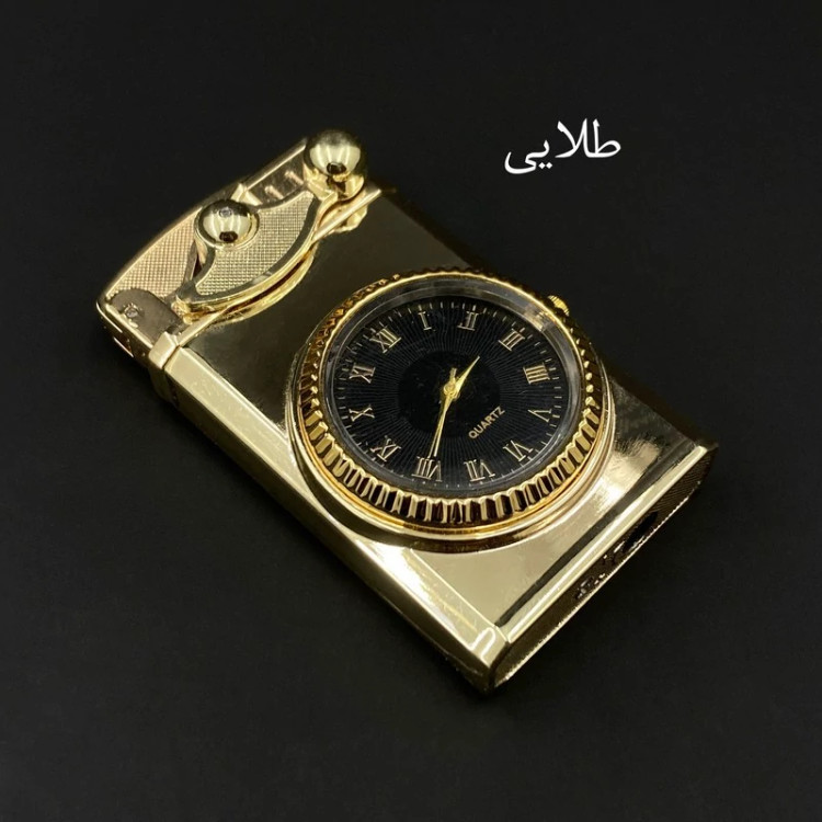 فندک مدل ساعت هندلی دوشعله کد DKD-1348