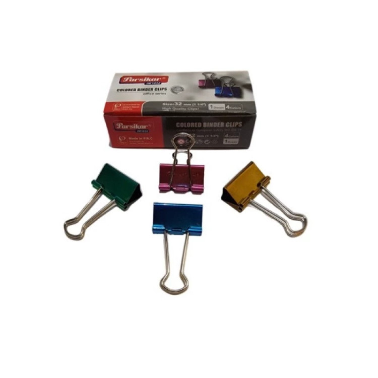 گیره پارسیکار مدل JM-1032 طرح رنگی بسته 12 عددی