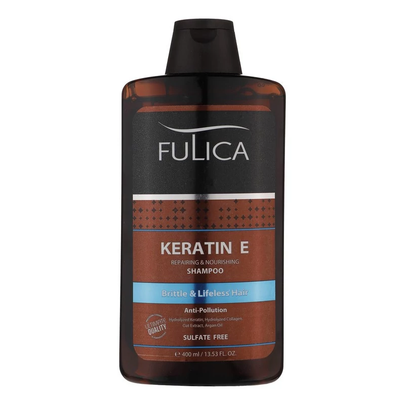 شامپو تقویت‌کننده مو فولیکا مدل Keratin E حجم 400 میلی‌لیتر