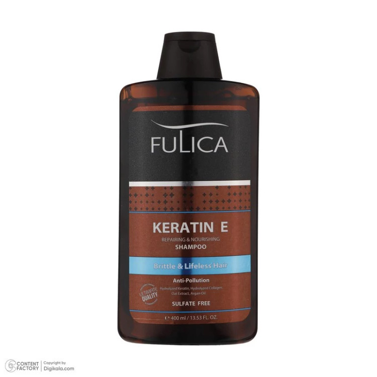 شامپو تقویتکننده مو فولیکا مدل Keratin E حجم 400 میلیلیتر