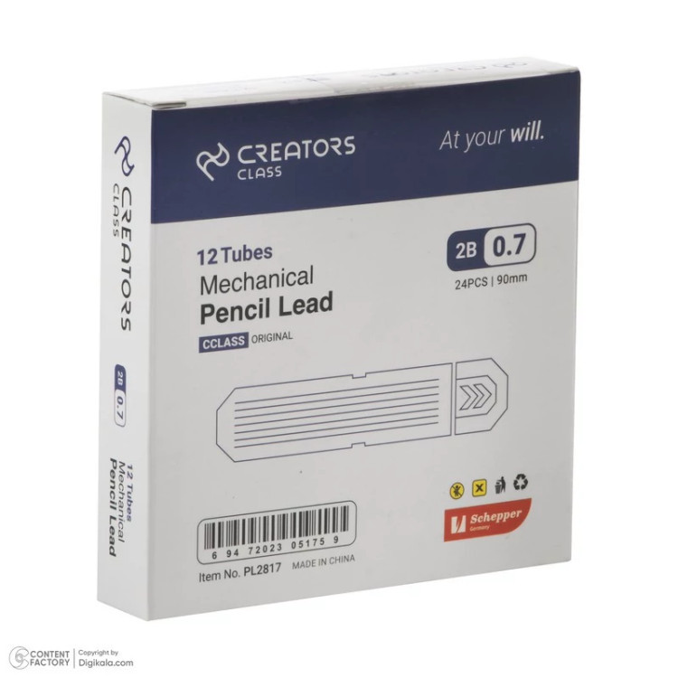 نوک مداد نوکی 0.7 میلی متری کریتورز کلاس مدل PL2817 بسته 12 عددی