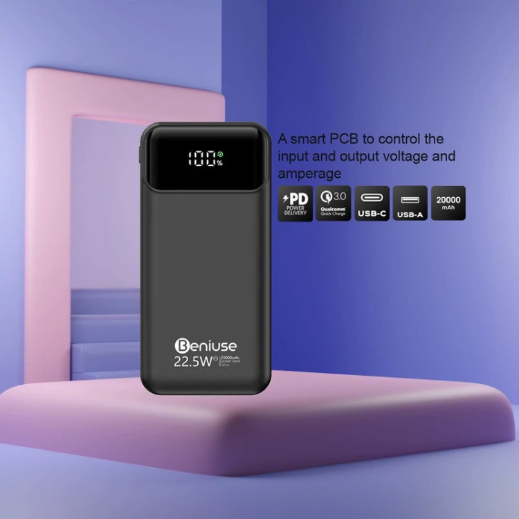 پاوربانک بنیوس مدل BE-PB04 ظرفیت 20000 میلی آمپر ساعت