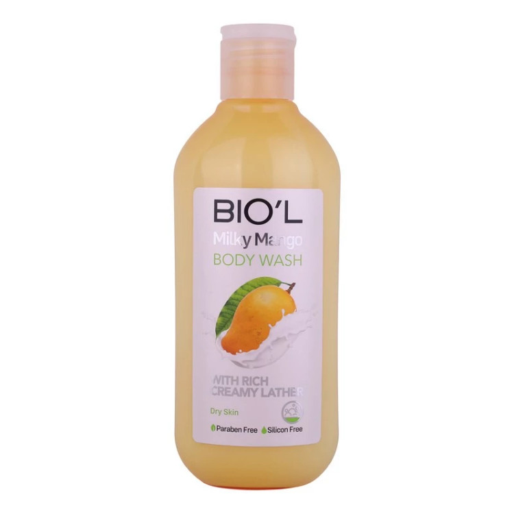 شامپو بدن بیول مدل Milky Mango با رایحه مانگو مناسب پوستهای خشک حجم 400 میلیلیتر