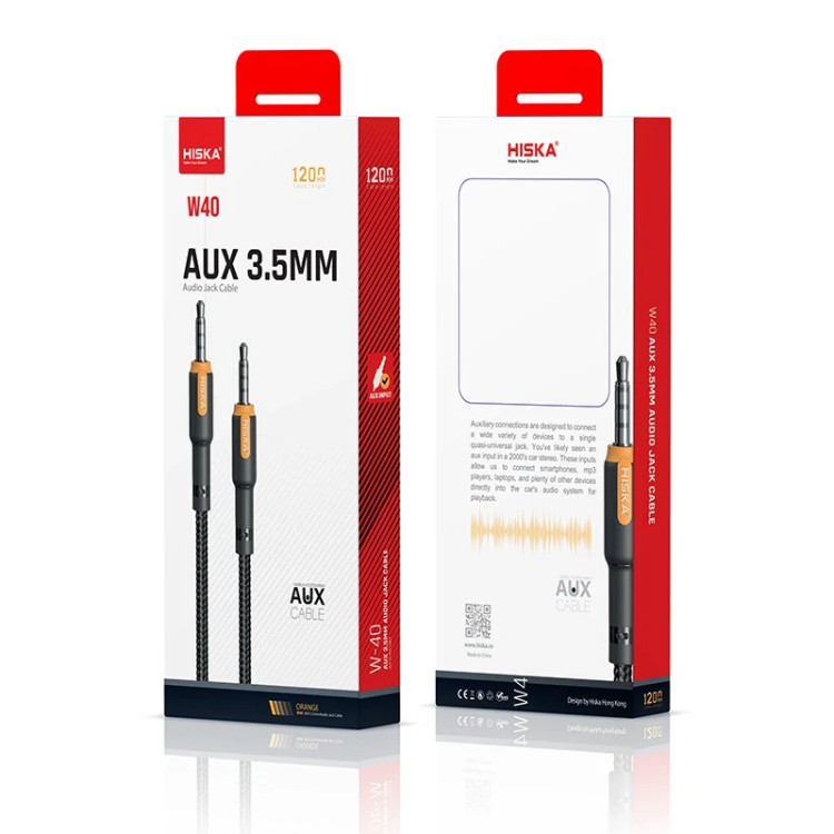 کابل AUX هیسکا مدل W40 طول 1.2 متر