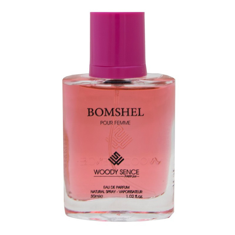 عطر جیبی زنانه وودی سنس مدل BOMSHEL حجم 30 میلی لیتر