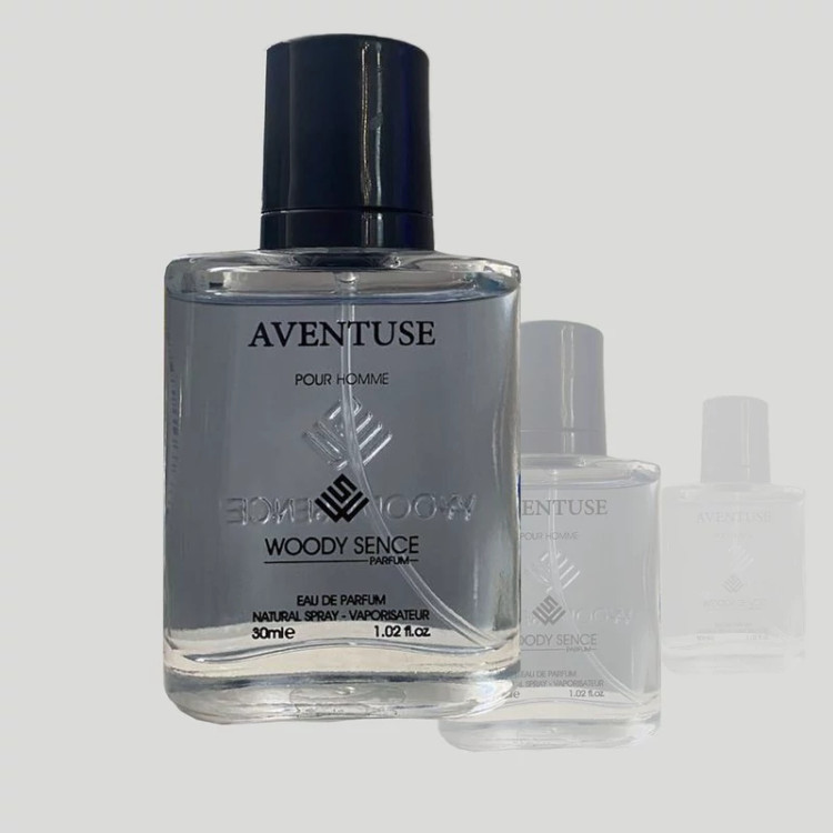 عطر جیبی وودی سنس مدل Aventuse حجم 30 میلی لیتر