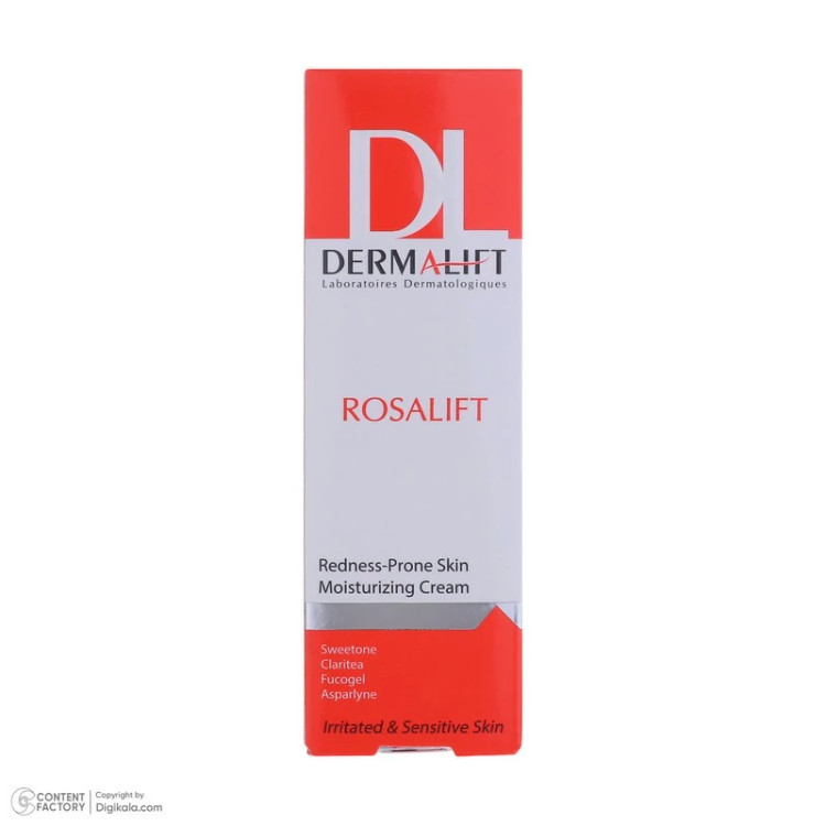 کرم مرطوب کننده صورت درمالیفت مدل Rosalift مناسب پوستهای حساس حجم 30 میلی لیتر