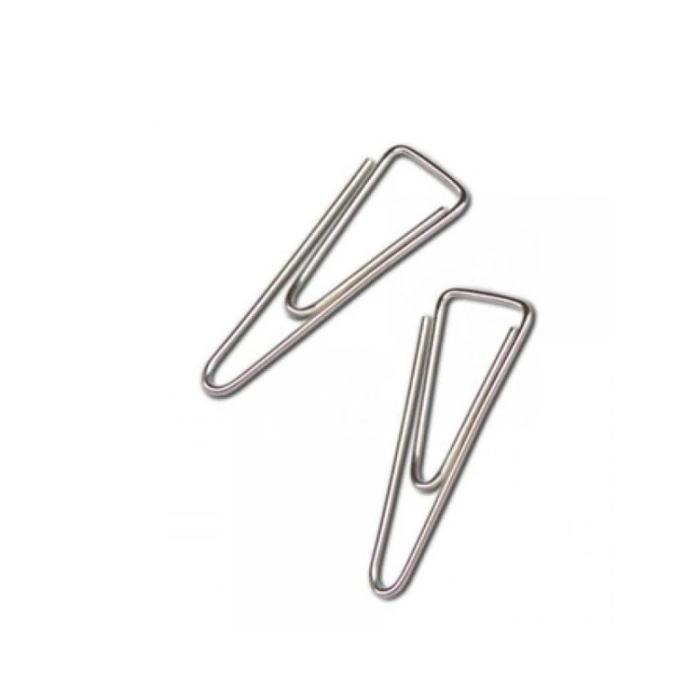 گیره کاغذ ژینگ وی مدل کله قندی استیل بسته 65 عددی