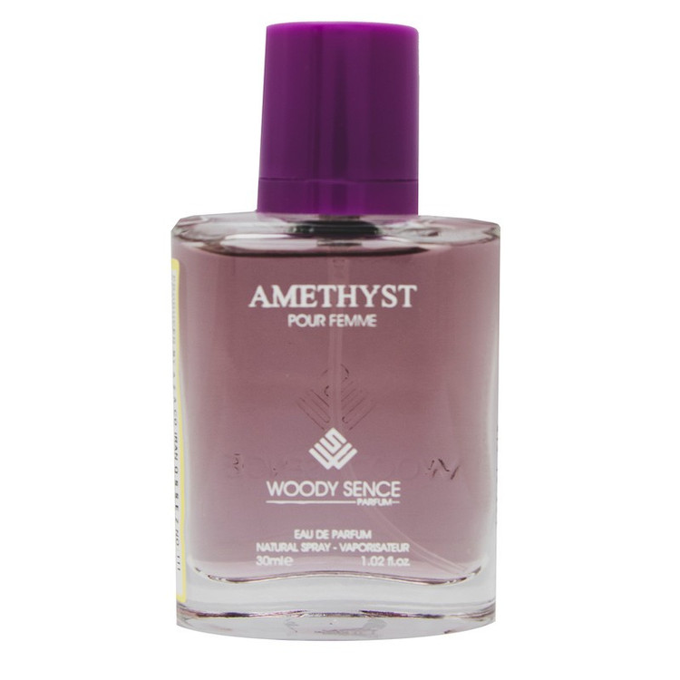 عطر جیبی زنانه وودی سنس مدل Amethyst حجم 30 میلی لیتر