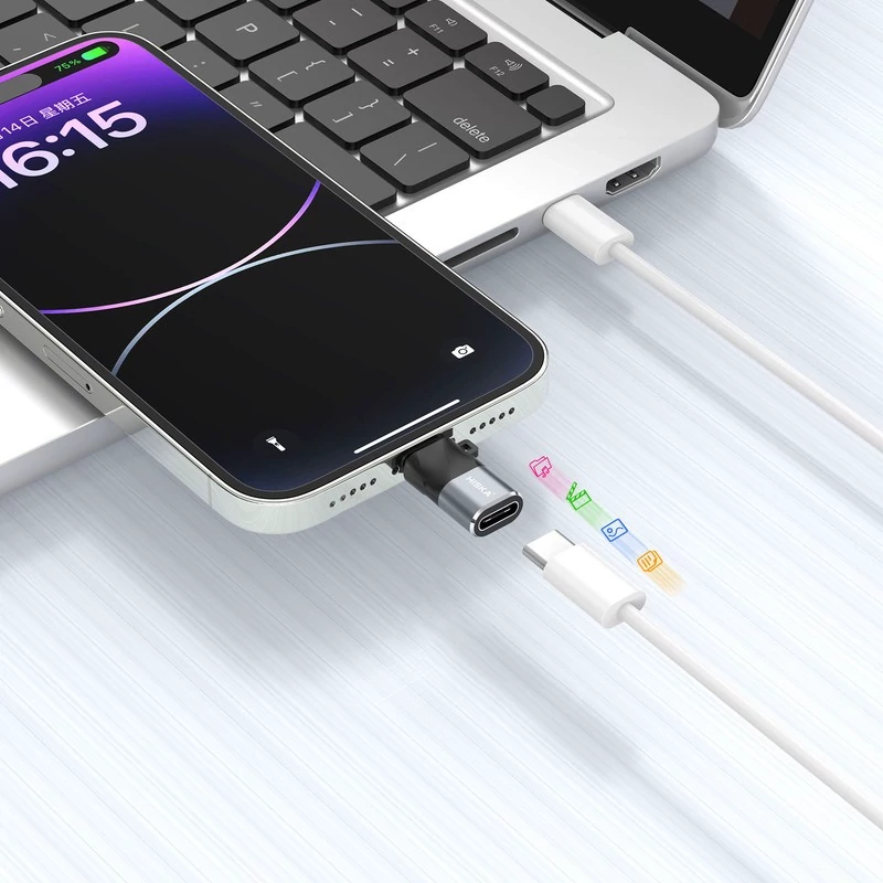 مبدل OTG USB-C به لایتنینگ هیسکا مدل H7