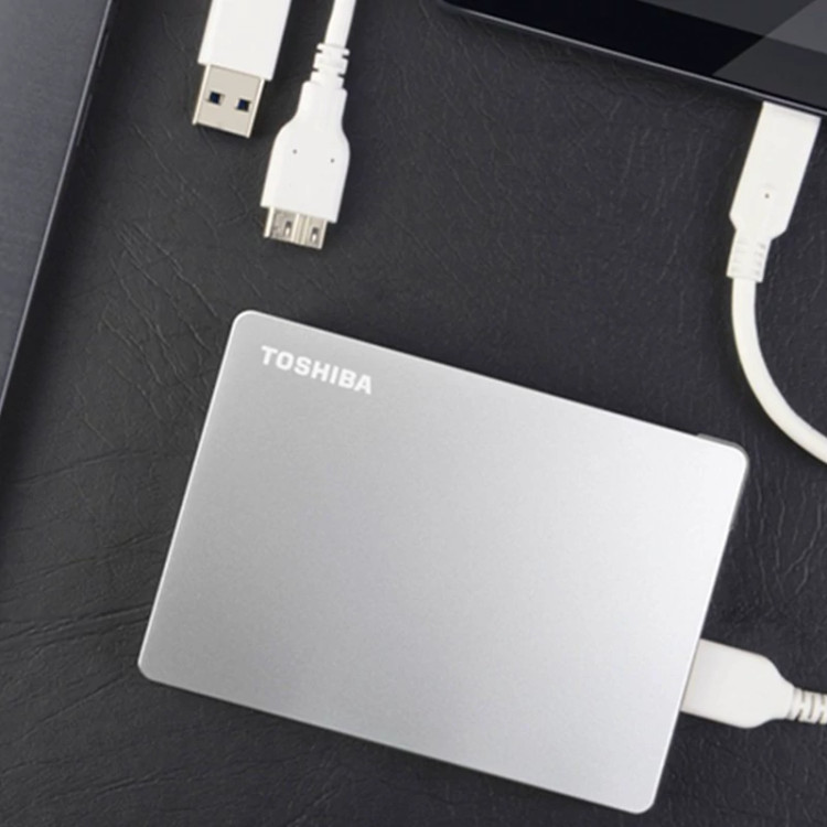 هارد اکسترنال توشیبا مدل Canvio Flex ظرفیت دو ترابایت دارای رابط USB Type-A 3.0