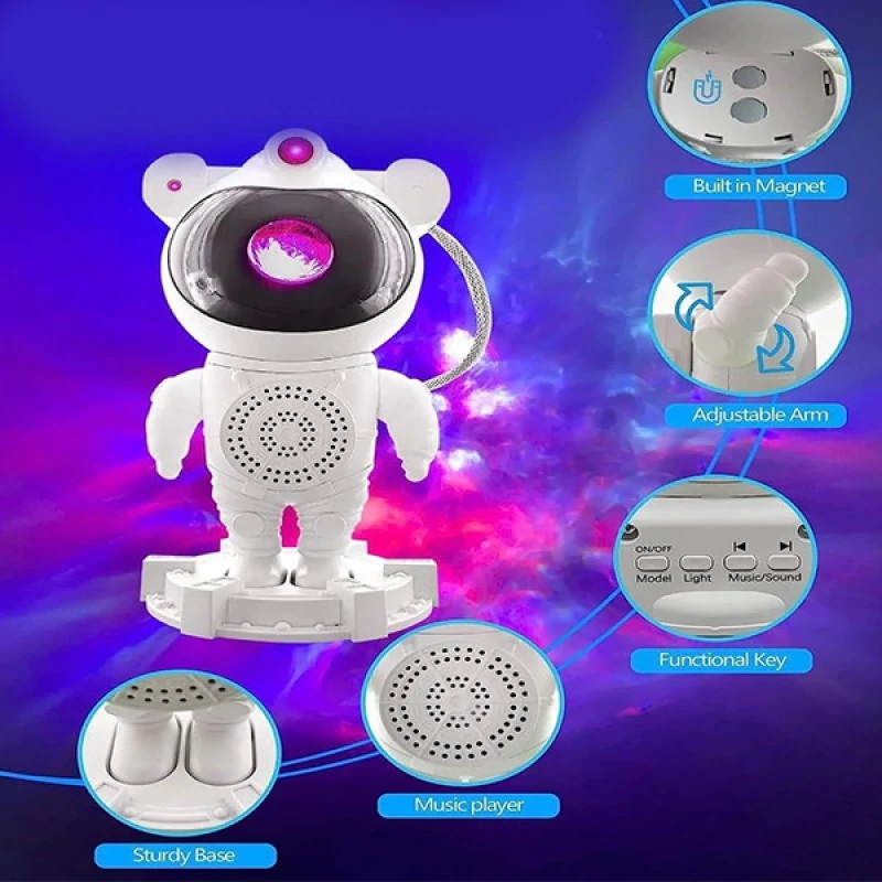 چراغ خواب کودک مدل کهکشانی آدم فضایی ایستاده کد 532