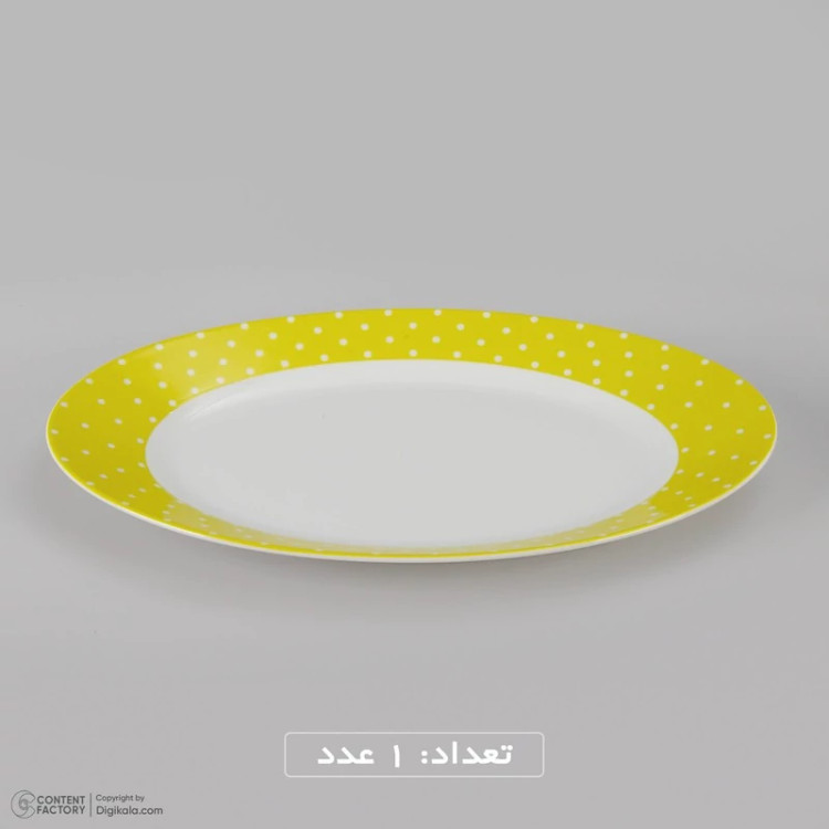 سرویس غذاخوری 28 پارچه چینی زرین ایران سری ایتالیا اف 28 مدل اسپاتی درجه عالی