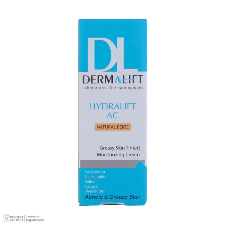 کرم مرطوب کننده رنگی درمالیفت مدل HYDRALIFT AC مناسب پوستهای چرب حجم 40 میلی لیتر