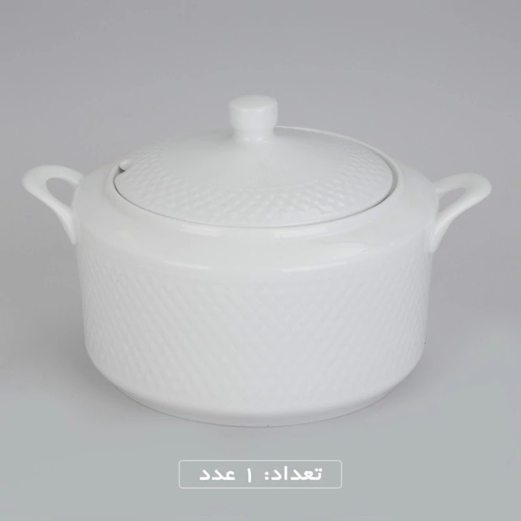 سرویس غذاخوری 102 پارچه چینی زرین ایران سری رادیانس مدل White درجه یک