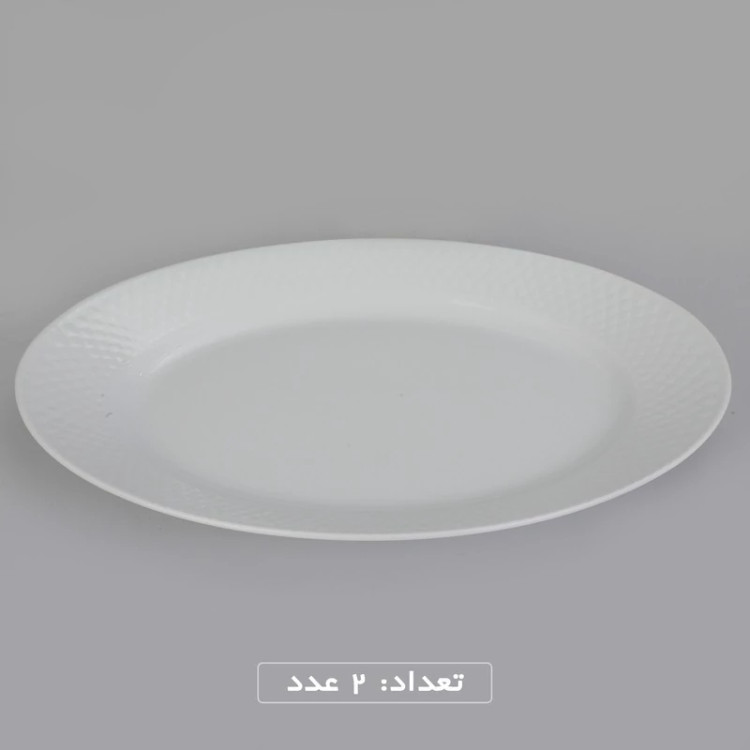 سرویس غذاخوری 102 پارچه چینی زرین ایران سری رادیانس مدل White درجه یک
