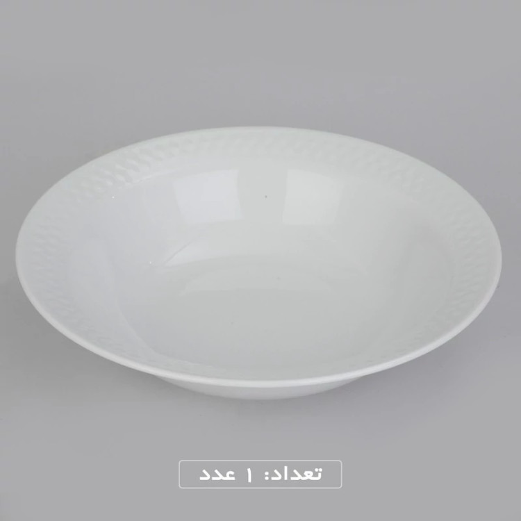 سرویس غذاخوری 102 پارچه چینی زرین ایران سری رادیانس مدل White درجه یک