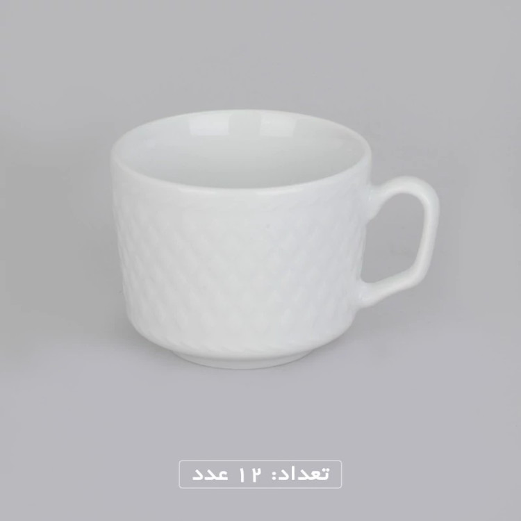 سرویس غذاخوری 102 پارچه چینی زرین ایران سری رادیانس مدل White درجه یک