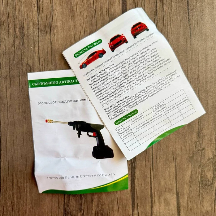 کارواش شارژی مدل CLEANING GUN 68v