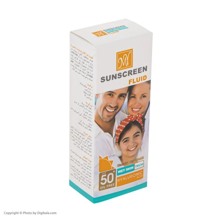 فلوئید ضدآفتاب بیرنگ مای SPF50 مدل Hyaluronic Acid مناسب انواع پوست، حجم 50 میلیلیتر
