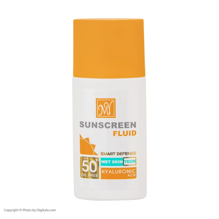 فلوئید ضدآفتاب بیرنگ مای SPF50 مدل Hyaluronic Acid مناسب انواع پوست، حجم 50 میلیلیتر
