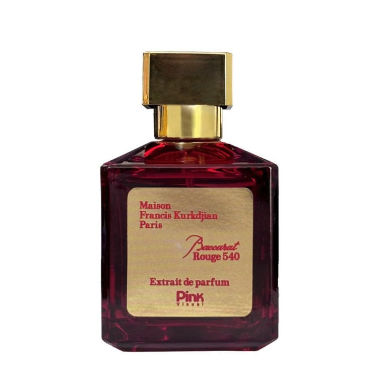 ادوپرفیوم زنانه پینک ویژوآل مدل Baccarat Rouge 540 با رایحه گرم و شیرین حجم 100 میلی لیتر