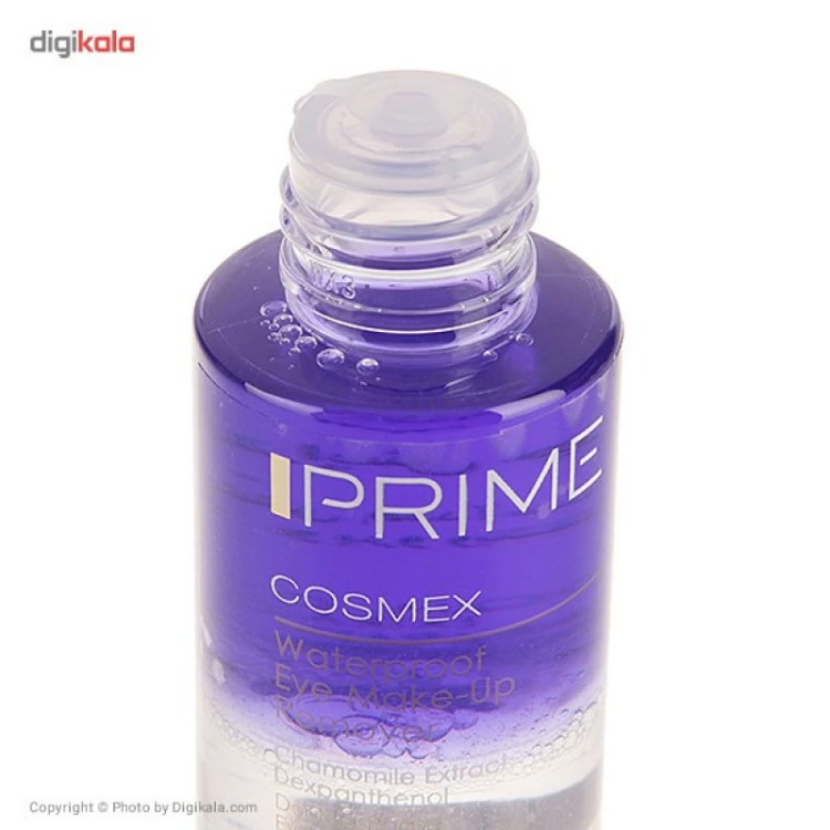 محلول پاک کننده آرایش دو فاز چشم پرایم مدل Cosmex حجم 100 میلی لیتر