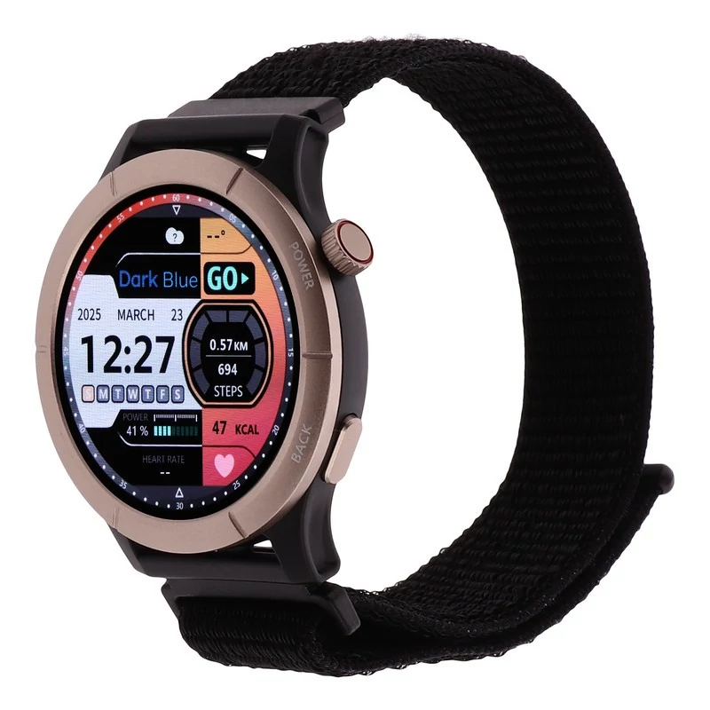 ساعت هوشمند 45 میلی‌متری دارک بلو مدل AmazWatch B با بند پلی استری