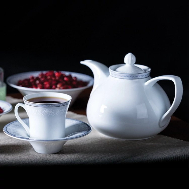 سرویس غذاخوری 108 پارچه چینی زرین ایران سری شهرزاد مدل وایت رز درجه یک