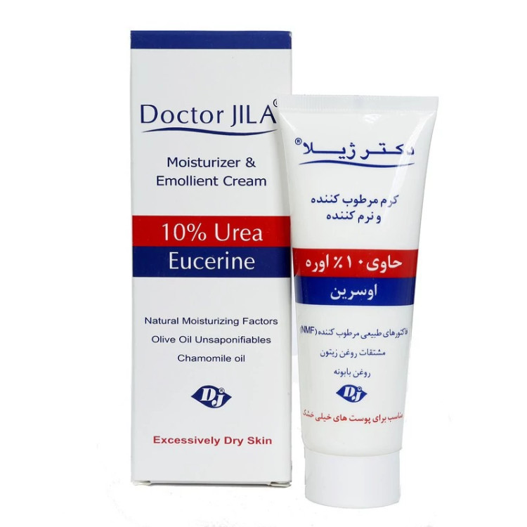 کرم مرطوب کننده دکتر ژیلا مدل اوره 10% مناسب پوست های خشک وزن 75 گرم
