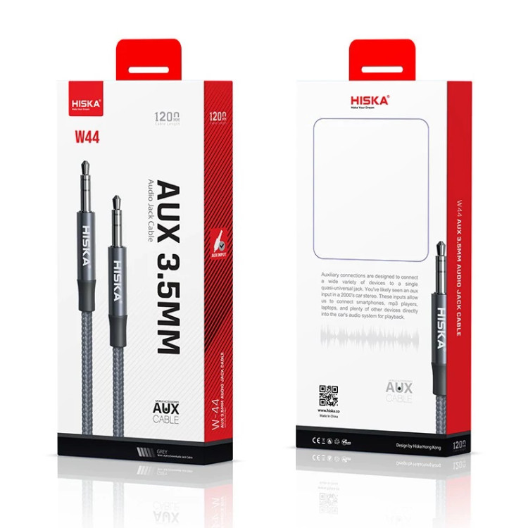 کابل AUX هیسکا مدل W44 طول 1.2 متر