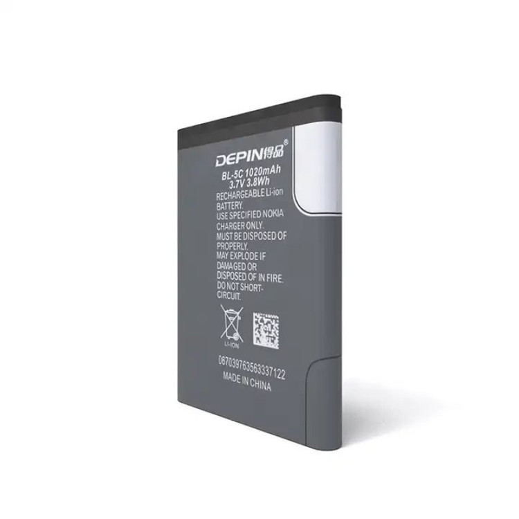 باتری موبایل دپین مدل BL-5C ظرفیت 1020 میلی آمپر ساعت مناسب برای گوشی موبایل نوکیا 105 / 106 / 107 / 1200 / 1280 بسته 10