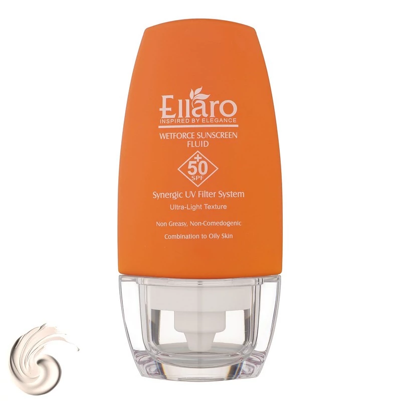 فلوئید ضد آفتاب بدون رنگ الارو SPF50 مدل Ultra Light تحت لیسانس محافظ UVA ،UVB، مرطوب‌کننده مناسب پوست‌‌های چرب و مختلط
