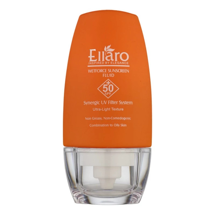 فلوئید ضد آفتاب بدون رنگ الارو SPF50 مدل Ultra Light تحت لیسانس محافظ UVA ،UVB، مرطوبکننده مناسب پوستهای چرب و مختلط