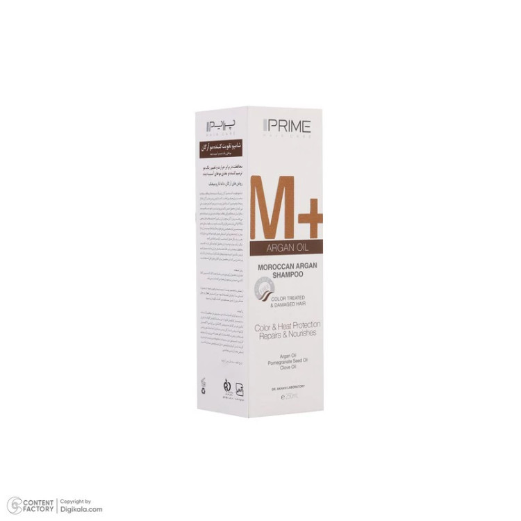 شامپو تقویت کننده و مغذی پرایم مدل M+ Argan Oil مناسب موهای رنگ شده حجم 250 میلی لیتر10466809