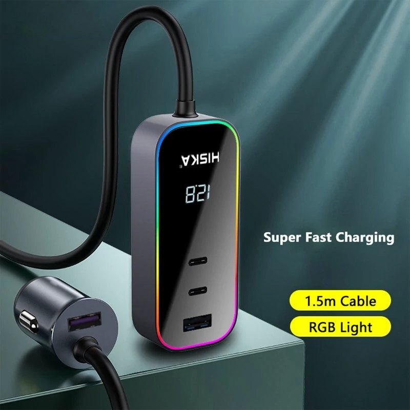 شارژر فندکی 120 وات هیسکا مدل HCC-328