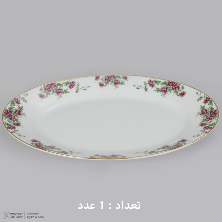 سرویس غذاخوری 28 پارچه چینی زرین ایران سری ایتالیا اف مدل Bidgol درجه یک