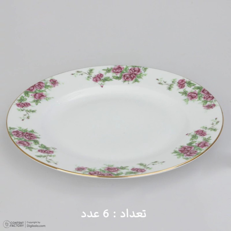 سرویس غذاخوری 28 پارچه چینی زرین ایران سری ایتالیا اف مدل Bidgol درجه یک