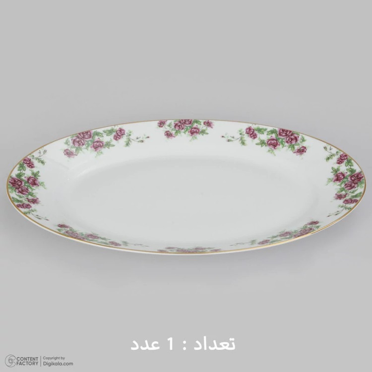 سرویس غذاخوری 28 پارچه چینی زرین ایران سری ایتالیا اف مدل Bidgol درجه یک