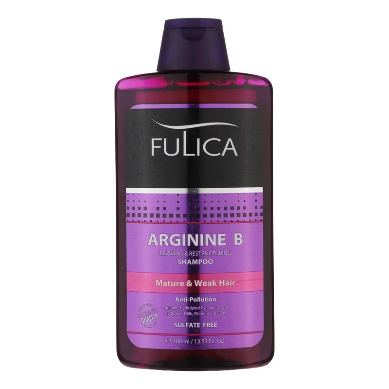 شامپو تقویت‌کننده مو فولیکا مدل Arginine B مناسب موهای آسیب دیده وزن 400 گرم