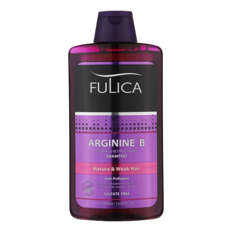شامپو تقویتکننده مو فولیکا مدل Arginine B مناسب موهای آسیب دیده وزن 400 گرم