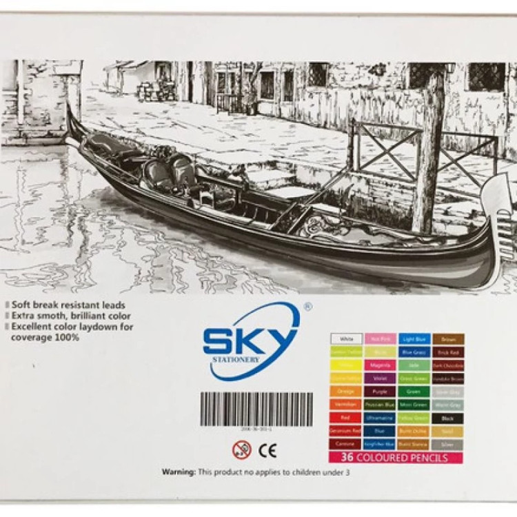 مداد رنگی 36 رنگ اسکای مدل Boat for Artists