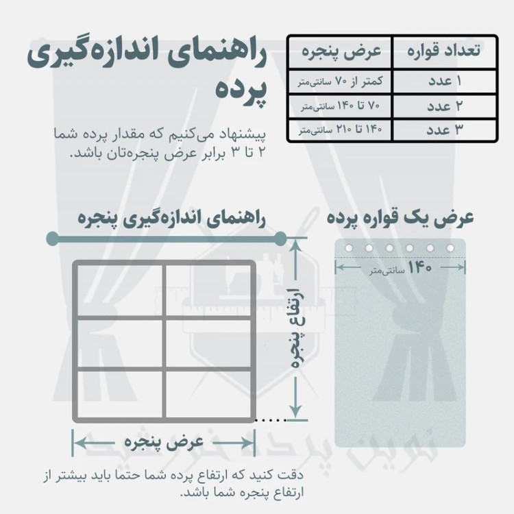 پرده نوین پرده خورشید مدل کتان GB311 سایز 280 × 300 سانتی متر