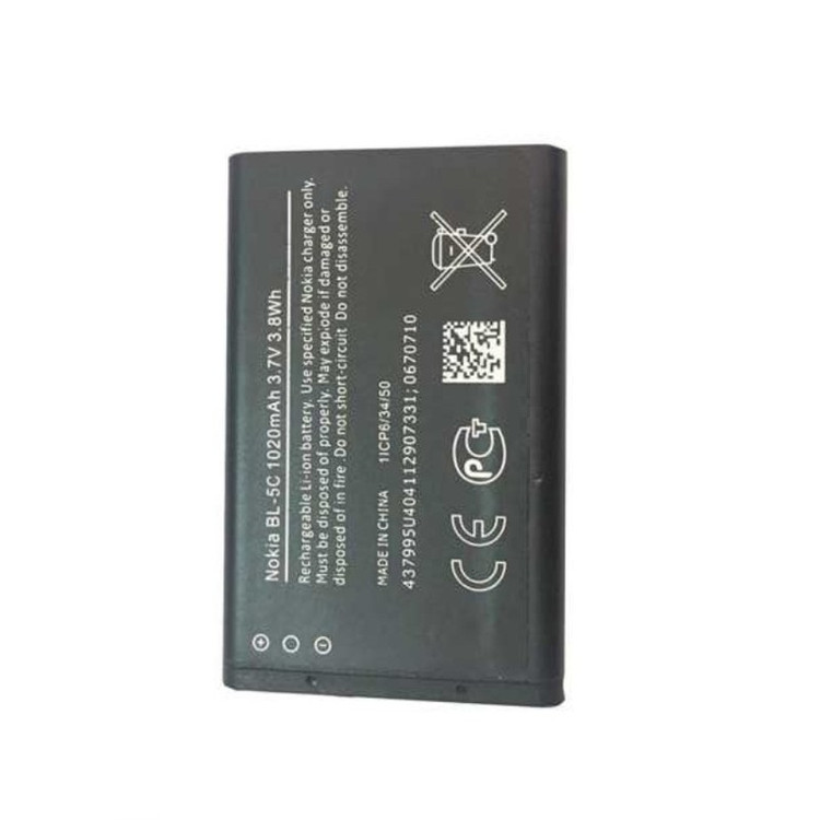 باتری موبایل نوکیا مدل BL-5C ظرفیت 1020 میلی آمپر ساعت مناسب برای گوشی موبایل نوکیا 5C