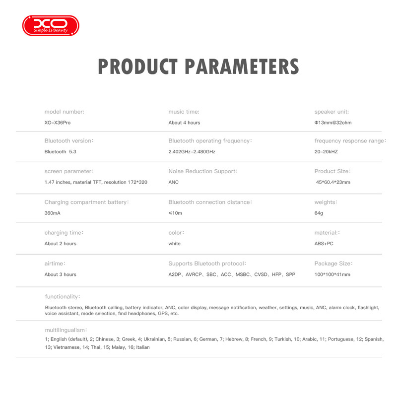هدفون بی سیم ایکس او مدل X36 PRO