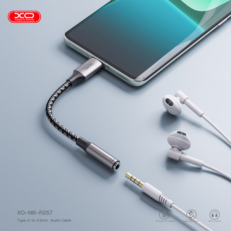 کابل تبدیل usb-c به جک 3.5 میلیمتری ایکس او مدل nbr257c
